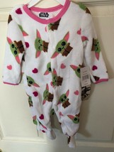 The Mandalorian Girl&#39;s The Child Snap Front Pajamas 3-6 Month *NEW* h1 - £10.43 GBP