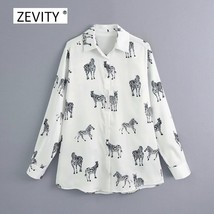 women fashion  printing casual smock blouse office ladies long sleeve business s - £40.23 GBP