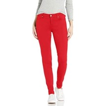 MSRP $44 Celebrity Pink Jeans Women&#39;s Colored Mid Rise Skinny Jeans Red ... - £16.77 GBP