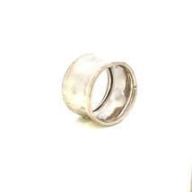 Vintage Sterling Signed Shablool Didae Handmade Plain Simple Wide Band Ring sz 9 - £42.72 GBP