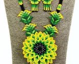 Handcrafted multilayer flower shape seeds beads native american necklace 0 thumb155 crop