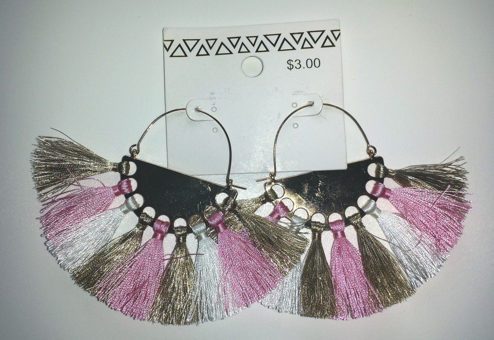 Southwest Inspired Fan Tassel Earrings - $1.00