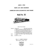 American Flyer 312 M2822 Service Parts Sheet Trains - Copy Of Original - $9.99