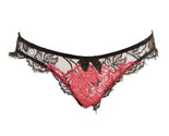 AGENT PROVOCATEUR Damen Slip Mesh Floral Spitze Schwarz Rot Größe L - $73.16