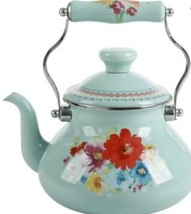 Pioneer Woman ~ Breezy Blossom ~ 1.9-Quart Tea Kettle ~ Enamel on Steel ... - $76.77 CAD