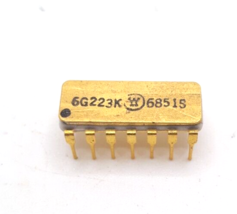 Westinghouse 6G223K 6851S Integrated Circuit Chip - Gold Vintage 1960&#39;s ... - $14.99