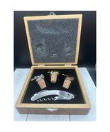 Vintage 3 Grape Cluster on Wine Bottle Cork Stoppers-Bottle Opener-in Wo... - $14.84
