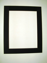 Picture Framing Mats Black 8x10 with 6-1/4 x 8-1/2  rectangle opening SET OF 20 - £31.29 GBP