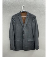 Jos A Bank Mens Suit Coat Joseph Size 40L Gray Wool Slim Fit Two Button Up - $22.99