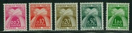 FRANCE Sc# j93 - j97 (5) MNH &amp; MVLH Wheat Sheaves complete set (1960)Postage Due - £26.50 GBP