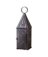 Steeple Lantern Taper Candle Primitive Punched Tin Home Decor Country Ti... - $29.26 CAD