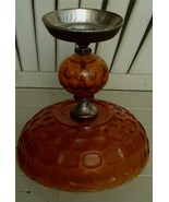 Nice Vintage Flashed Amber Glass Lamp Base, GOOD CONDITION, LOOKS OLDER - £19.75 GBP