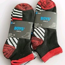 8 Pairs (2 Packages) Collective Soles Boys Ankle Socks Size Large 4-10 New - $4.99