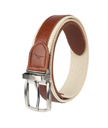 Tommy Bahama Men&#39;s Reversible Fabric Belt with Leather Overlay - $31.53 CAD