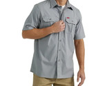 Wrangler® Men&#39;s Relaxed Fit Short Sleeve Twill Shirt, Gray(Sharkskin) Si... - £18.12 GBP