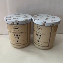 DW Home Boba Tea 2pc Candle Set with Lids 2 x 3.8 Oz Hand Poured Decorative Top - £21.45 GBP