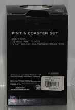 NFL Boelter Brands LLC 16 Ounce Carolina Panthers Pint Glass Black Coasters image 5