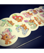 Teddy bear themed monthly bodysuit baby stickers - €6,93 EUR