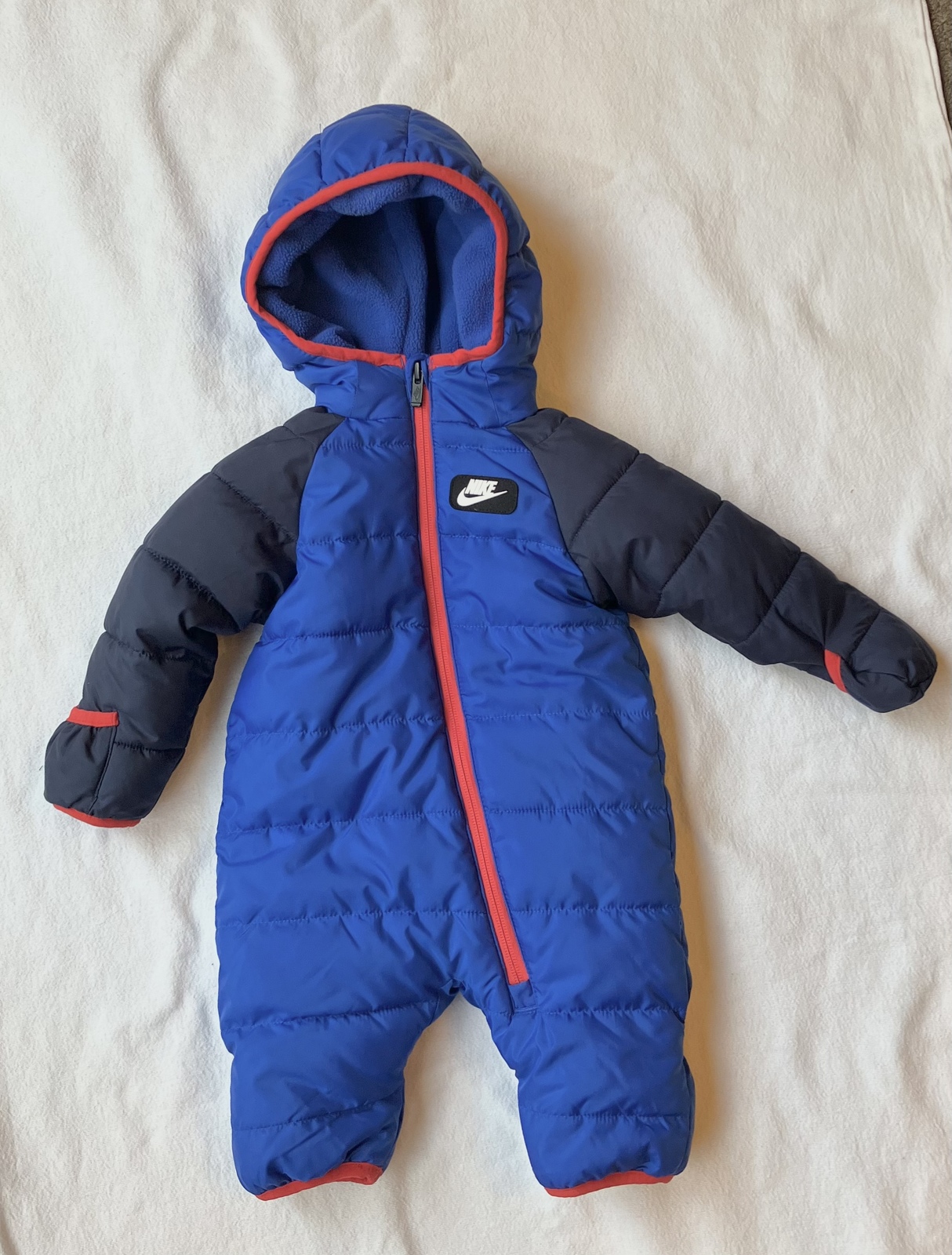 Nike Baby Puffer Snowsuit, Fleece-Lined with Hood - Game Royal (3 mo) (LIKE NEW) - $35.00