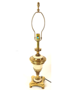 Quality Stiffel Mid-Century Brass &amp; Enamel Urn Lamp, Excellent Condition - $185.00