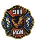 911 MAN Full Color REFLECTIVE FIREFIGHTER DECAL - 4&quot; x 4&quot; - £1.16 GBP