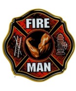 FIRE MAN  Full Color REFLECTIVE FIREFIGHTER DECAL - 4&quot; x 4&quot; - $27.77 MXN