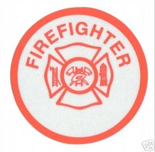 FIREFIGHTER Highly Reflective FIRE DEPARTMENT 2 1/2&quot;  VINYL DECAL - $2.48