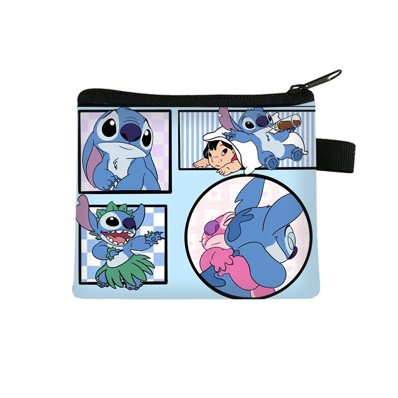 New Anime Stitch Coin Purse Kawaii Lilo Stitch Wallet Cute Angel Storage... - $4.82