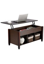 Espresso Wood Color Lift Top Coffee Table w/Hidden Storage Compartment &amp; Shelf a - £1,265.94 GBP