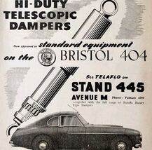 1954 Teleflo Dampers Earls Court Advertisement Motor Show Automobilia DW... - $35.02 CAD