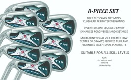 Left Handed PFT X9 Extreme MOI Women&#39;s Iron Set (4-SW) Steel Shaft Lady ... - $358.75
