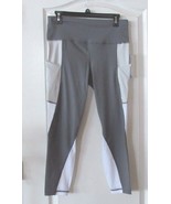 Active Life Colorblock w/ Mesh Leggings Stone Gray  Women&#39;s Sz L-XXL NWT... - $27.15