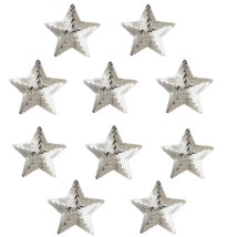 Pack Of 10 Shiny 5 Star Sequins Sew Iron On Applique Embroidered Patches... - $16.14