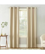 Window Curtain Panel Cooper Textured Thermal Insulated Grommet Linen 40&quot;... - £9.38 GBP