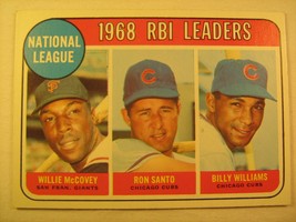 Mlb Topps Baseball Card 1968 Rbi Leaders Mc Covey Santo Williams Great [b5e10] - £9.41 GBP