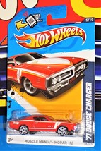 Hot Wheels 2012 Muscle Mania MOPAR #85 &#39;71 Dodge Charger Red w/ White PR5s - £4.67 GBP