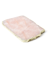 Rose Quartz Cheese Serving Board Platter Tray with Gold Plated Edges  - €76,88 EUR