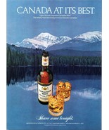 1981 Canadian Mist Whisky Lake Beauvert Jasper Rockies Vintage Print Ad ... - $10.97