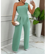 Jumpsuit Women 2025 Spring New One Shoulder Sleeveless Jumpsuit Casual  - $19.99