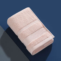 Super Soft Cotton Towels Face Hand Bath Towel Solid Color Large Pink - £7.07 GBP
