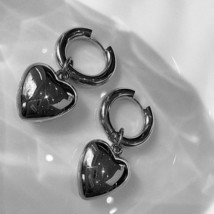 Kshmir Heart-shaped exaggerated  Earrings women&#39;s fashion metallic gold round ea - £8.07 GBP