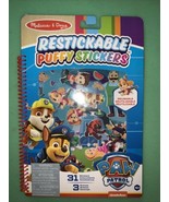 PAW Patrol Adventure Bay Puffy Sticker Pad 31 Stickers 3 Scenes Melissa ... - $4.83