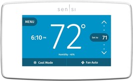 Emerson Sensi Touch Wi-Fi Smart Thermostat With Touchscreen Color, White - $148.97