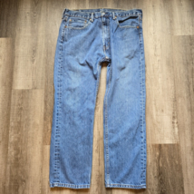 Levis 505 Mens Jeans Size 36x29 Zip Fly Straight Leg Medium Wash Classic... - £19.49 GBP