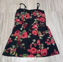 Rue21 Size Large Sleeveless Dress Mini Adjustable Straps Black Floral St... - $7.83