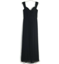 Dressy Collection Vivian Diamond Dress Size 10 Black Formal Off The Shoulder  - £27.17 GBP