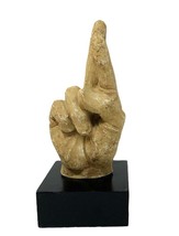 Vintage Hand Sculpture Crossing Fingers &quot;Keeping Your Fingers Crossed&quot; Good Luck - £38.10 GBP