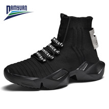 Damyuan Men&#39;s Retro Sock Sneakers 47 High Top Chunky Men Shoes Breathable Men Th - £39.42 GBP