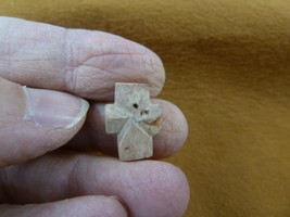 (CR593-26) 5/8&quot; Small Fairy Stone Christian Cross Staurolite Crystal Matrix - £10.51 GBP