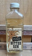 Vintage Rawleigh Imitation Flavoring Butter Rum 3 FL OZ Glass Bottle Exc... - £14.77 GBP